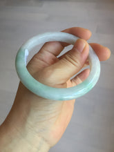 Load image into Gallery viewer, 56.5mm certified 100% natural type A white/light green white purple jadeite jade bangle AH96-0543