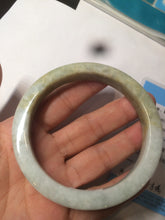 Load image into Gallery viewer, 59.5mm certified Type A 100% Natural light green/brown square Jadeite Jade bangle R101-1758