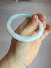 Load image into Gallery viewer, 56.5mm certified 100% natural type A white/light green white purple jadeite jade bangle AH96-0543