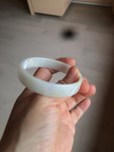 Load image into Gallery viewer, 53.4mm Certified Type A 100% Natural light purple/yellow/white square Jadeite Jade bangle Y153-8058