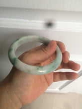 Load image into Gallery viewer, 60.7mm Certified Type A 100% Natural green/white jdeite Jade bangle AE57-4355