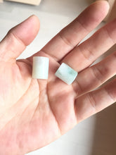 Load image into Gallery viewer, 14.5-16.7mm Type A 100% Natural white light green Jadeite Jade LuluTong (Every road is smooth) bead pendant group BP93 Add-on item