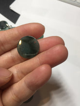 Load image into Gallery viewer, 100% Natural type A dark blue/green/gray round Guatemala Jadeite Jade safe and sound pendant group BF155