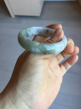 Load image into Gallery viewer, 50mm certified 100% natural Type A light watermelon rind green/yellow/purple jadeite jade bangle BN33-4499
