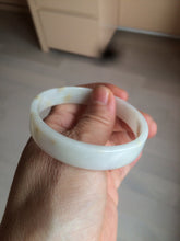 Load image into Gallery viewer, 53.4mm Certified Type A 100% Natural light purple/yellow/white square Jadeite Jade bangle Y153-8058