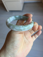 Load image into Gallery viewer, 50mm certified 100% natural Type A light watermelon rind green/yellow/purple jadeite jade bangle BN33-4499