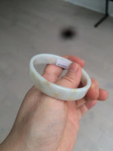 Load image into Gallery viewer, 53.4mm Certified Type A 100% Natural light purple/yellow/white square Jadeite Jade bangle Y153-8058