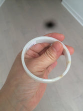 Load image into Gallery viewer, 53.4mm Certified Type A 100% Natural light purple/yellow/white square Jadeite Jade bangle Y153-8058