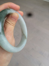 Load image into Gallery viewer, 59.2mm certified type A 100% Natural watery dark green/black/white Jadeite jade bangle BF22-0395