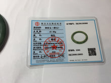 Load image into Gallery viewer, 55mm certified 100% Natural dark green/black nephrite (碧玉) bangle HT168-3-3890