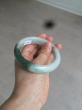Load image into Gallery viewer, 59.2mm certified type A 100% Natural watery dark green/black/white Jadeite jade bangle BF22-0395
