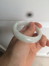 Load image into Gallery viewer, 52mm certified Type A 100% Natural icy light green oval Jadeite Jade bangle AZ45-5053