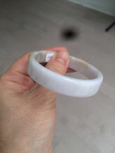 Load image into Gallery viewer, 51mm Certified Type A 100% Natural light purple/brown/white square Jadeite Jade bangle Y152-8073