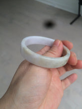 Load image into Gallery viewer, 51mm Certified Type A 100% Natural light purple/brown/white square Jadeite Jade bangle Y152-8073