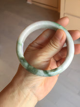 Load image into Gallery viewer, 60.2mm certificated Type A 100% Natural dark green/sunny green/white/purple Jadeite Jade bangle AA102-3268
