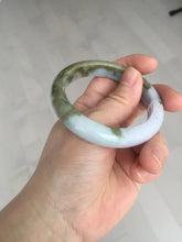 Load image into Gallery viewer, 52mm certified natural 100% natural Type A dark green brown purple jadeite jade bangle E151-4139
