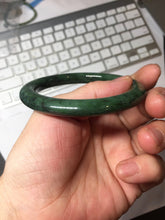 Load image into Gallery viewer, 56.6mm certified 100% Natural dark green/black nephrite (碧玉) bangle HT168-5-3870