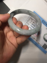 Load image into Gallery viewer, 59mm Certified Type A 100% Natural green gray purple Jadeite Jade bangle AH95-4489