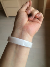 Load image into Gallery viewer, 51mm Certified Type A 100% Natural light purple/brown/white square Jadeite Jade bangle Y152-8073