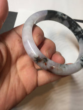 Load image into Gallery viewer, 60mm Certified Type A 100% Natural dark green/red/purple/gray Snowy Pine Mountain and Everlasting Crimson Heart (碧血丹心)Jadeite Jade bangle PE114-1222