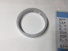 Load image into Gallery viewer, 51mm Certified Type A 100% Natural light purple/white square Jadeite Jade bangle BN92-2723