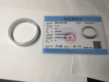 Load image into Gallery viewer, 51mm Certified Type A 100% Natural light purple/white square Jadeite Jade bangle BN92-2723