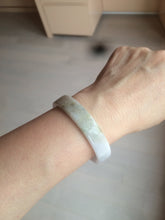 Load image into Gallery viewer, 51mm Certified Type A 100% Natural light purple/brown/white square Jadeite Jade bangle Y152-8073