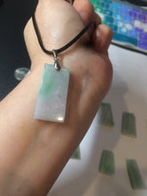 Load image into Gallery viewer, 100% Natural type A icy watery light green/sunny green Jadeite Jade safe and sound pendant BF97