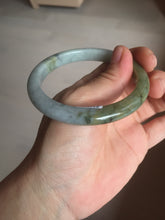 Load image into Gallery viewer, 57.5mm certified Type A 100% Natural dark green/brown/yellow/purple slim Jadeite Jade bangle D133-4071
