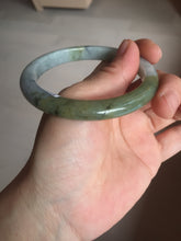 Load image into Gallery viewer, 57.5mm certified Type A 100% Natural dark green/brown/yellow/purple slim Jadeite Jade bangle D133-4071