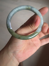 Load image into Gallery viewer, 57.5mm certified Type A 100% Natural dark green/brown/yellow/purple slim Jadeite Jade bangle D133-4071