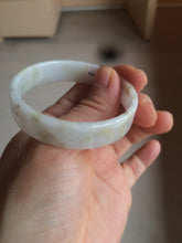 Load image into Gallery viewer, 48.8mm Certified Type A 100% Natural light purple/yellow/white square Jadeite Jade bangle Y151-8064