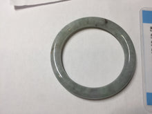 Load image into Gallery viewer, 53.5mm Certified Type A 100% Natural light green purple round cut Jadeite bangle PD203-3923