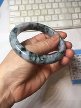 Load image into Gallery viewer, 60.7mm Certified Type A 100% Natural dark green/red/purple/gray Snowy Pine Mountain Jadeite Jade bangle PE115-1209