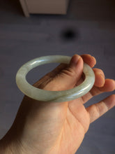 Load image into Gallery viewer, 55mm Certified type A 100% Natural icy watery light green/white round cut Jadeite bangle BG72-0420