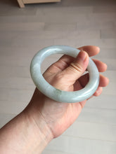 Load image into Gallery viewer, 59.1mm Certified Type A 100% Natural light green chubby round cut Jadeite Jade bangle BM24-4587