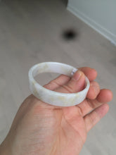 Load image into Gallery viewer, 48.8mm Certified Type A 100% Natural light purple/yellow/white square Jadeite Jade bangle Y151-8064