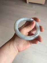 Load image into Gallery viewer, 59.1mm Certified Type A 100% Natural light green chubby round cut Jadeite Jade bangle BM24-4587