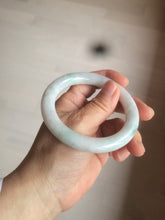 Load image into Gallery viewer, 55mm Certified type A 100% Natural light green/purple/yellow round cut Jadeite bangle AE62-6546