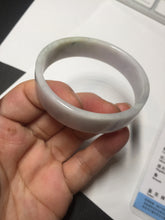 Load image into Gallery viewer, 51mm Certified Type A 100% Natural light purple/white square Jadeite Jade bangle BN93-2719