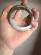 Load image into Gallery viewer, 55.5mm certificated Type A 100% Natural oily dark green/yellow/brown Jadeite Jade bangle D132-4069