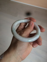 Load image into Gallery viewer, 55mm Certified type A 100% Natural light green/purple/yellow round cut Jadeite bangle AE62-6546