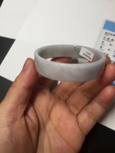Load image into Gallery viewer, 51mm Certified Type A 100% Natural light purple/white square Jadeite Jade bangle BN94-2711