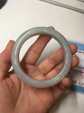 Load image into Gallery viewer, 53.4mm Certified Type A 100% Natural icy watery light green purple jadeite Jade bangle BK121-3399