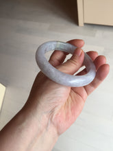Load image into Gallery viewer, Shopify Only. 57mm Certified Type A 100% Natural icy watery green purple Jadeite Jade bangle BM85-8637