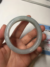 Load image into Gallery viewer, 53.4mm Certified Type A 100% Natural icy watery light green purple jadeite Jade bangle BK121-3399
