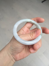 Load image into Gallery viewer, 54mm certificated Type A 100% Natural light green/white round cut Jadeite Jade bangle BK70-9864
