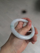 Load image into Gallery viewer, 55mm Certified type A 100% Natural light green/purple/yellow round cut Jadeite bangle AE62-6546