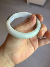 Load image into Gallery viewer, 53.5mm 100% natural certified sunny green brown pink oval jadeite jade bangle BN29-8348