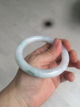 Load image into Gallery viewer, 55mm Certified type A 100% Natural light green/purple/yellow round cut Jadeite bangle AE62-6546